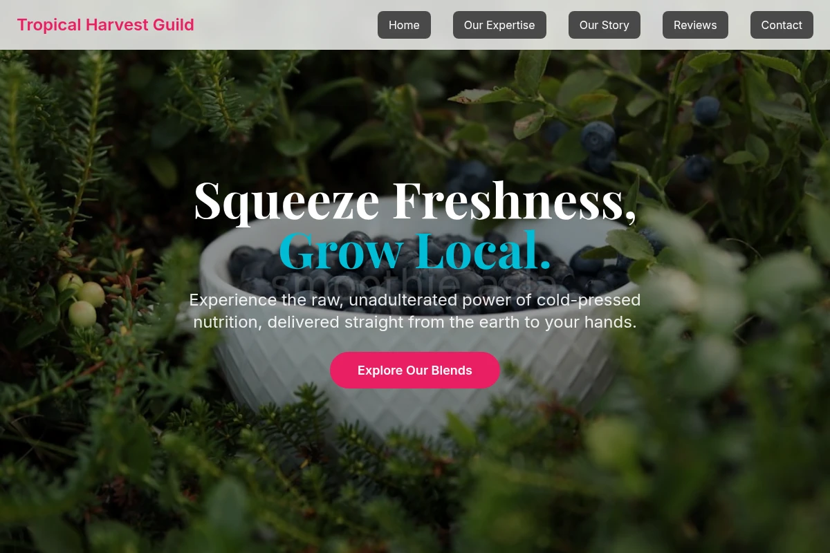 Cold-pressed Organic Food